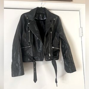 ZARA vegan leather oversized jacket XL